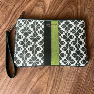 Kate Spade wristlet. Green. Colorblock. Like new.